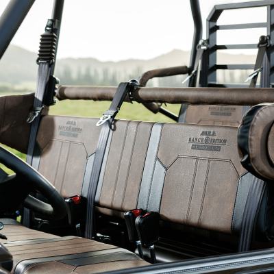 a row of parked motorcycles sitting on top of a chair